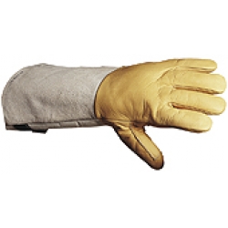 Guanti per criogenia idrorepellente in pelle fiore con manichetta cm 20 misura large (9) al paio - 24221 